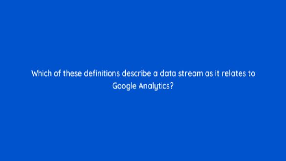 define a data stream