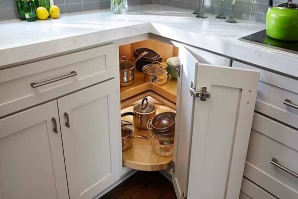 Small Kitchen Corner Cabinet Storage Solutions