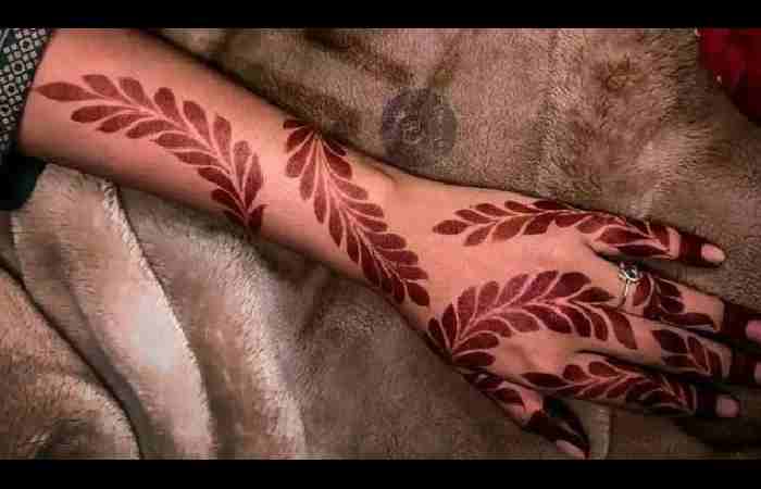 Modern Back Hand Mehndi Design (2)